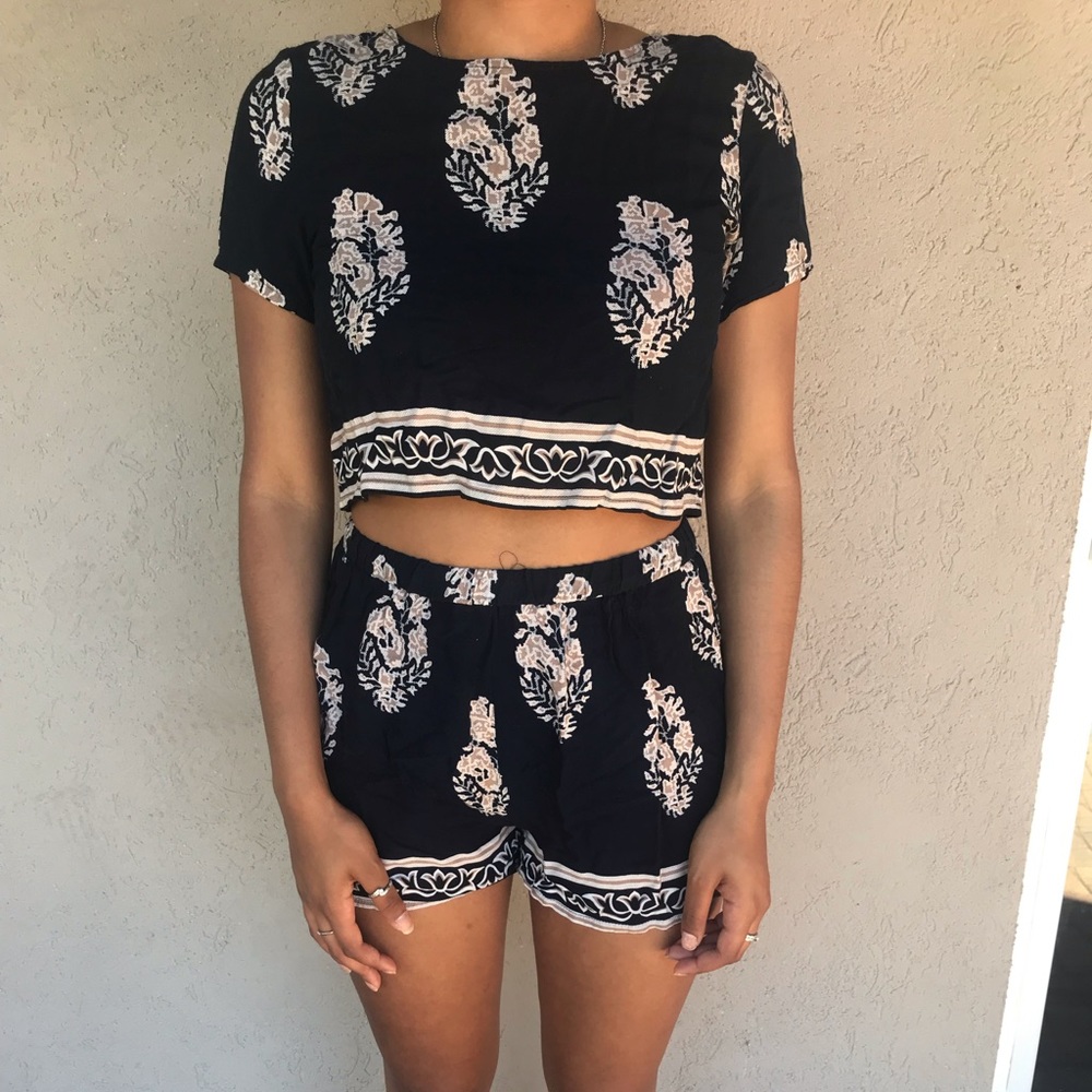 Flowers blue set Zaful